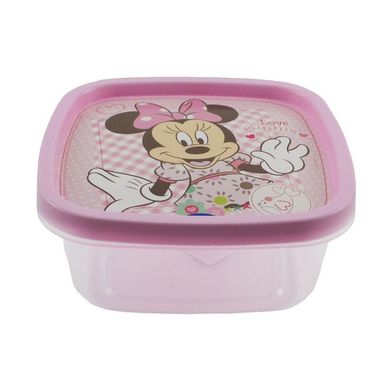 Pote Plstico Quadrado Minnie Baby 580ml Plastil Clic