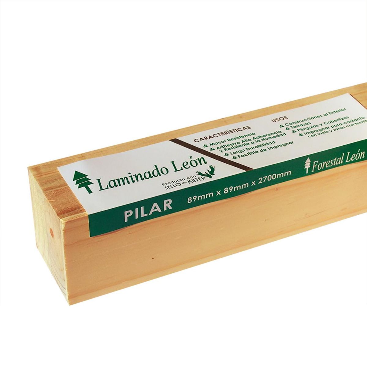 Pilar Laminado Pinus Seco Estufa Timbermac, marca Timbermac - Foto Principal