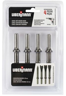 Kit Pontas para Martelete Pneumtico 4 Unidades Ubermann