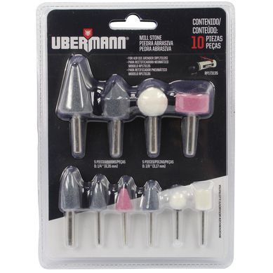 Kit Acessrios para Mini Retifica Pneumtica 10 Unidades