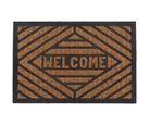 Capacho Panama Welcome 40x60cm Marrom e Preto