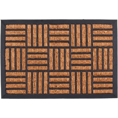 Capacho Panama Quadro 40X60cm Marrom e Preto