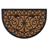 Capacho Panama Meia Lua 40X60cm Marrom e Preto