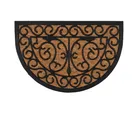 Capacho Panama Meia Lua 40X60cm Marrom e Preto