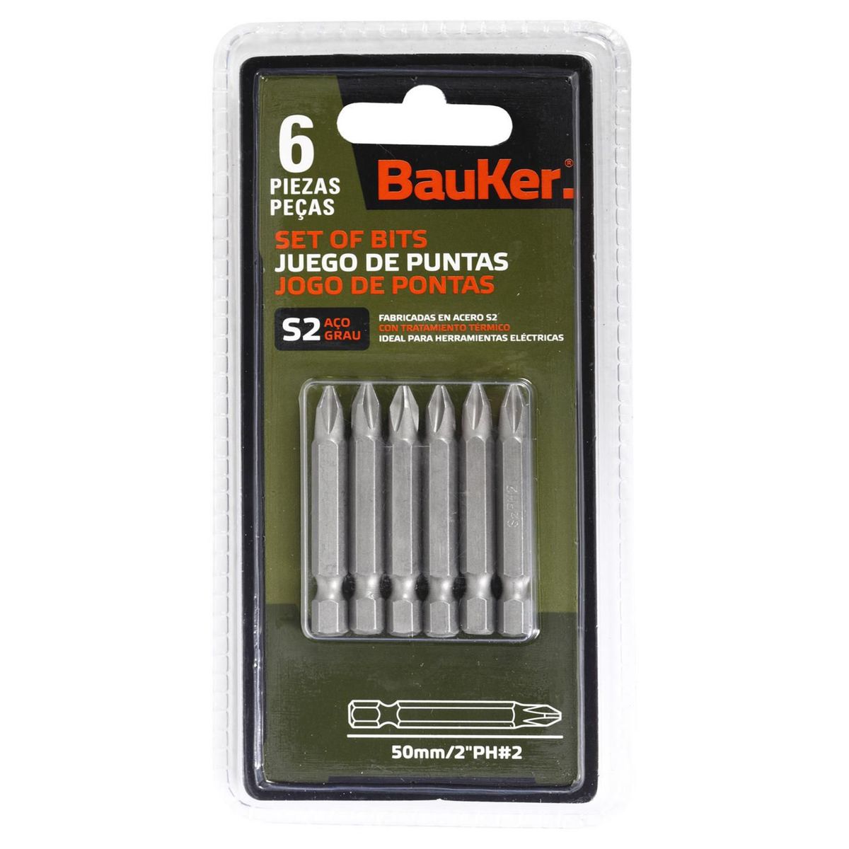 Conjunto 6 Pontas 50mm Ph2 Bauker, marca Bauker - Foto 2