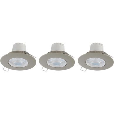 Kit 3 Spot de Embutir Redondo Preto 5,5W 3000K Dairu