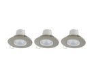 Kit 3 Spot de Embutir Redondo Preto 5,5W 3000K Dairu