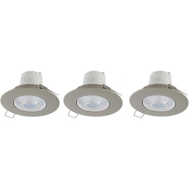 Kit 3 Spot de Embutir Redondo Preto 5,5W 6500K Dairu