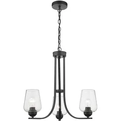 Pendente Osters 3 Lâmpadas E27 Preto Just Home Collection