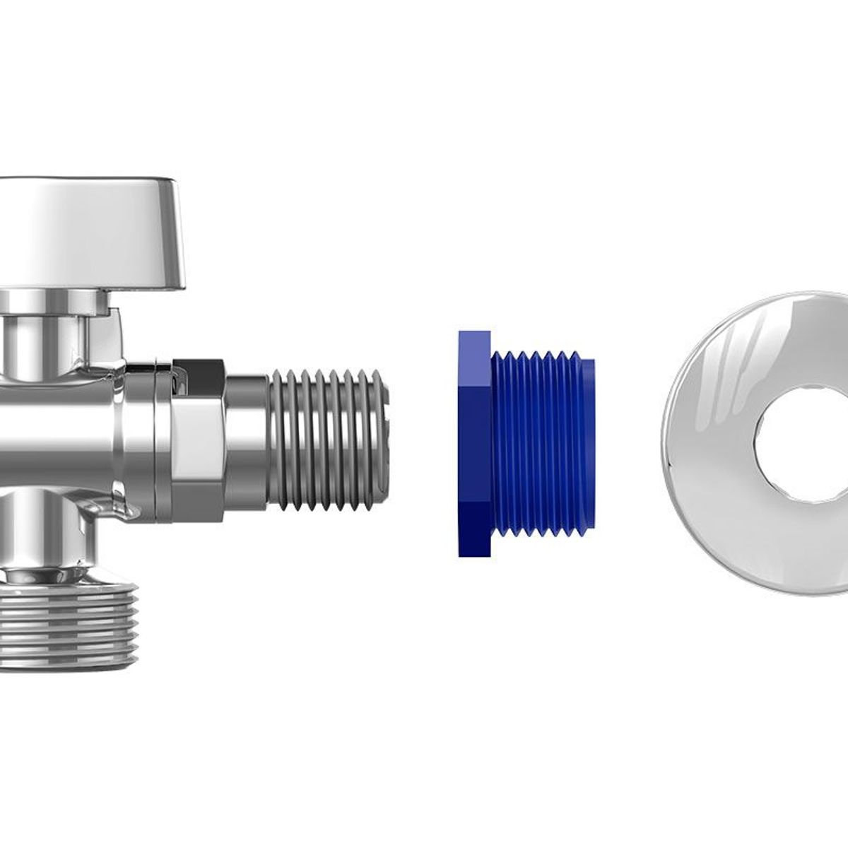 Torneira para Máquina De Lavar Roupa e Lava-Louça Esfera 1/4", 1/2" e 3/4" de Metal, marca Censi - Foto Principal