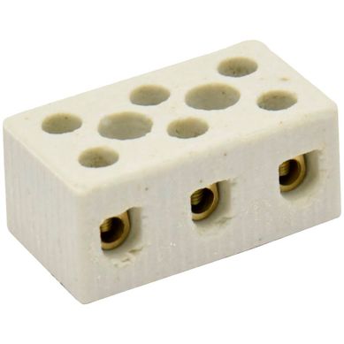 Conector Porcelana Tripolar Para Cabo/Fio 16Mm