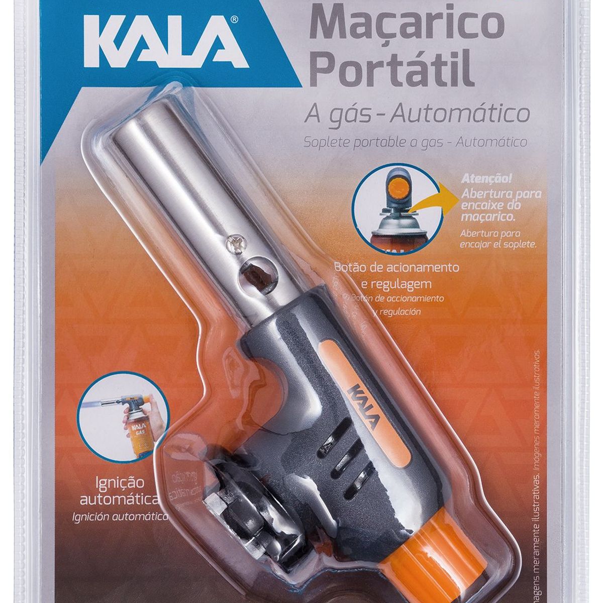 Maçarico Portátil Para Cilindro Gás 227G (Não Incluído), marca Worker - Foto Principal