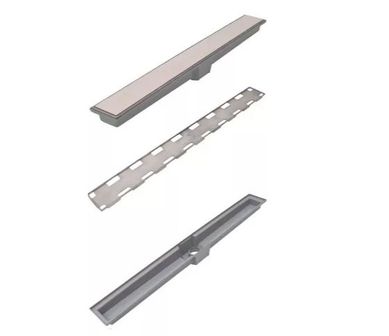 Ralo Linear Leve Invisvel Sada Sifonada Por Baixo No Meio Alumnio Martelado 7X70Cm
