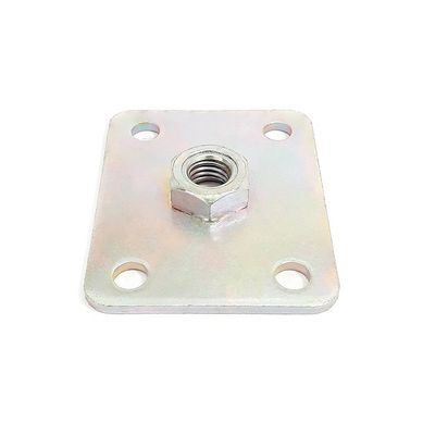Placa com Porca Fixa M10 50x60x3 Ao Galvanizado