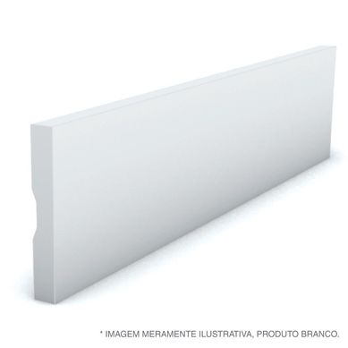 Guarnicao Lisa Reta Branca 7X240X1,3Cm Poliestireno Ref 589 Gn Holztek