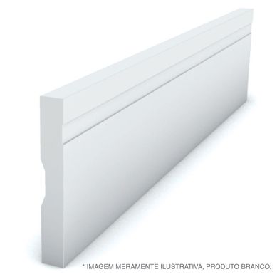 Guarnicao Frisada Reta Branca 7X240X1,3Cm Poliestireno Ref 593 Gn Holztek