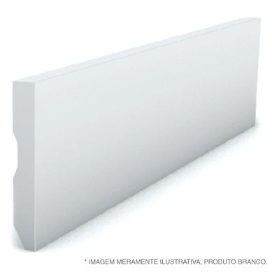 Rodap Liso Reto 13x1,3cm Barra 240cm Poliestireno Branco RPL13 Holztek