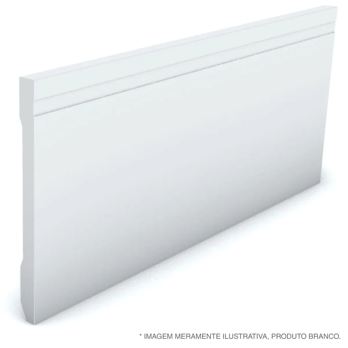 Rodapé Frisado Reto 13x1,3cm Barra 240cm Poliestireno Branco RPF13 Holztek, marca Holztek - Foto Principal