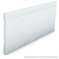 Rodapé Frisado Reto 13x1,3cm Barra 240cm Poliestireno Branco RPF13 Holztek