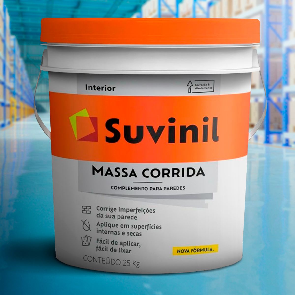 Massa Corrida 25kg Balde, marca Suvinil - Foto 2