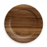 Prato Melamina Blue Wood 33cm Marrom Just Home Collection