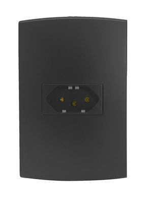 Conjunto Tomada 4X2 10A Halux Deluxe Preto