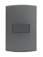 Conjunto Interruptor Simples 4X2 10A Halux Deluxe Grafite