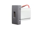 Módulo Carregador Usb 2A Halux Deluxe Grafite Bivolt