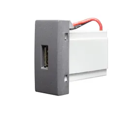 Módulo Carregador Usb 2A Halux Deluxe Grafite Bivolt