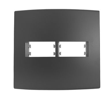 Placa Com Suporte Halux Deluxe Preto 4X4 2 Postos