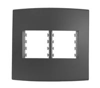 Placa Com Suporte Halux Deluxe Preto 4X4 4 Postos