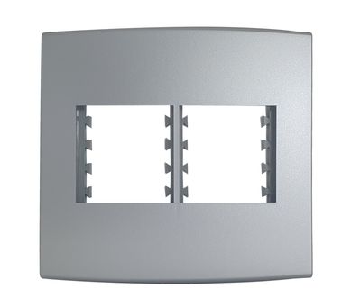 Placa Com Suporte Halux Deluxe Prata 4X4 4 Postos