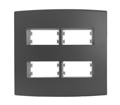 Placa Com Suporte Halux Deluxe Preto 4X4 4 Postos