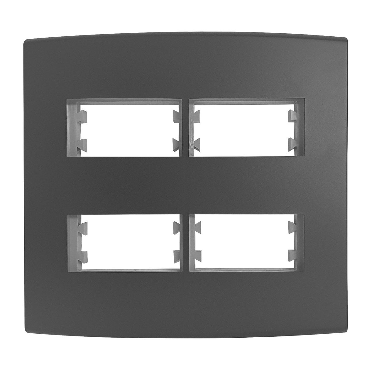 Placa Com Suporte Halux Deluxe Preto 4X4 4 Postos, marca Alumbra - Foto Principal