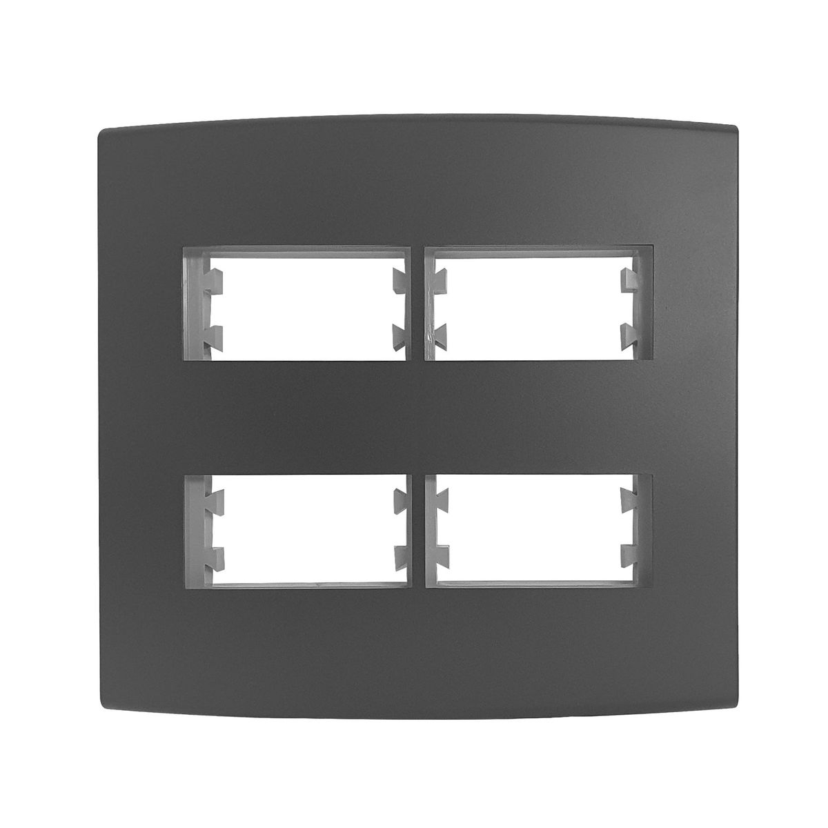 Placa Com Suporte Halux Deluxe Preto 4X4 4 Postos, marca Alumbra - Foto Principal