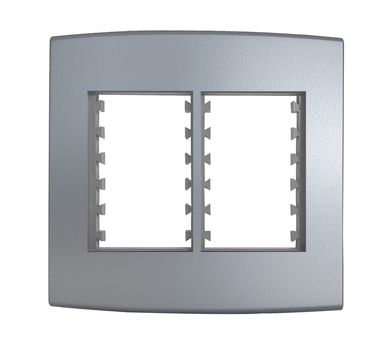 Placa Com Suporte Halux Deluxe Prata 4X4 6 Postos