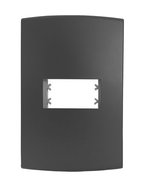 Placa Com Suporte Halux Deluxe Preto 4X2 1 Posto