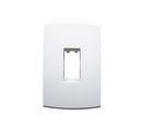 Placa Com Suporte Halux Deluxe Branca 4X2 1 Posto
