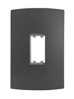 Placa Com Suporte Halux Deluxe Preto 4X2 1 Posto