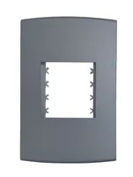 Placa Com Suporte Halux Deluxe Grafite 4X2 2 Postos