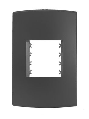 Placa Com Suporte Halux Deluxe Preto 4X2 2 Postos
