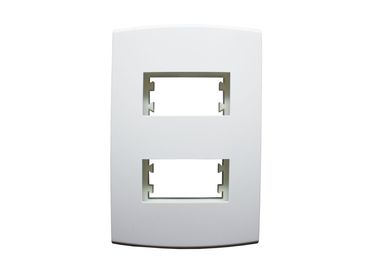 Placa Com Suporte Halux Deluxe Branca 4X2 2 Postos