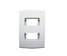 Placa Com Suporte Halux Deluxe Branca 4X2 2 Postos