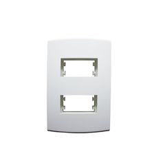 Placa Com Suporte Halux Deluxe Branca 4X2 2 Postos