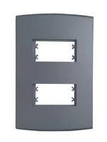 Placa Com Suporte Halux Deluxe Grafite 4X2 2 Postos