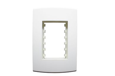 Placa Com Suporte Halux Deluxe Branca 4X2 3 Postos