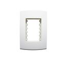 Placa Com Suporte Halux Deluxe Branca 4X2 3 Postos