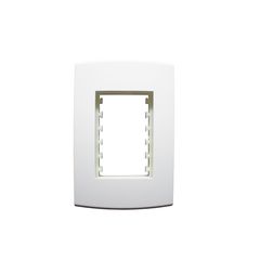 Placa Com Suporte Halux Deluxe Branca 4X2 3 Postos