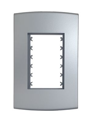 Placa Com Suporte Halux Deluxe Prata 4X2 3 Postos