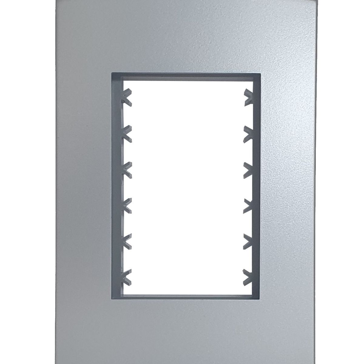 Placa Com Suporte Halux Deluxe Prata 4X2 3 Postos, marca Alumbra - Foto Principal